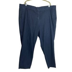Liz Claiborne Woman Emma 24W Dark Wash Denim Pants Trousers Stretch Cotton Blend